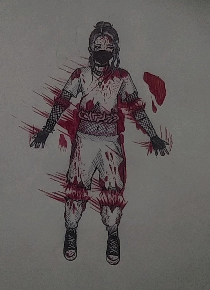 MaybeAkashi's tweet photo. alerta de arte gore 
antes // depois https://t.co/yJLpwDG3QP