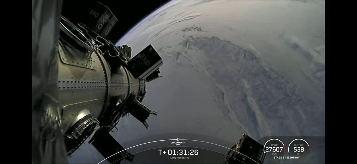 Congratulations <a href="/dragonfly_space/">Dragonfly Aerospace</a> on the launch of EOS Sat-1 on the <a href="/SpaceX/">SpaceX</a> Transporter-6 mission. And what a view during deployment!