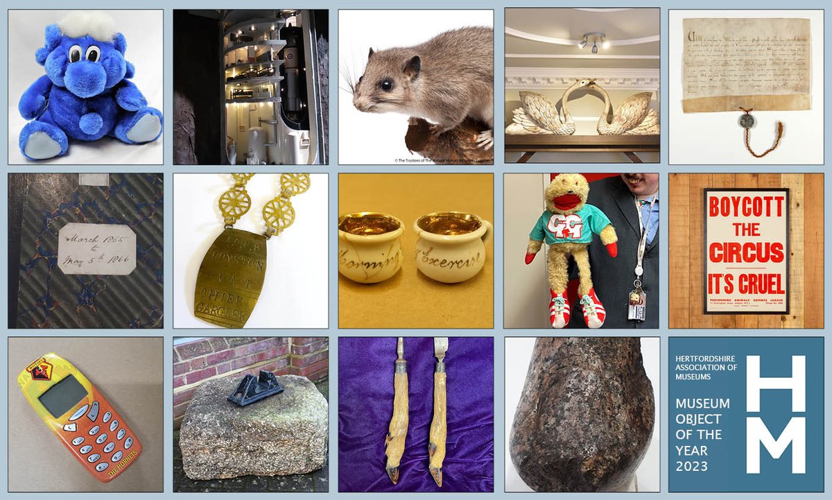 We are delighted to launch the Hertfordshire Museums Object of the Year 2023 Award. This year we have entries from 14 museums. You can vote for your favourite object here: hertfordshiremuseums.org.uk/object-of-the-… @HertsArchives @hertscc #hertsooty