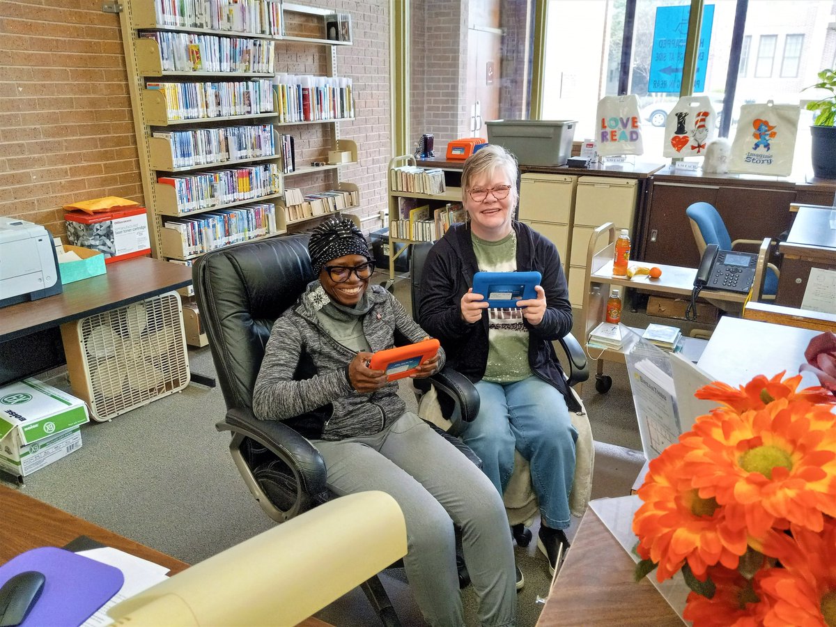 We can't keep staff off of our Launchpad Learning Tablets! They are available for you to check out at your library in Washington County!😀👍👍👍