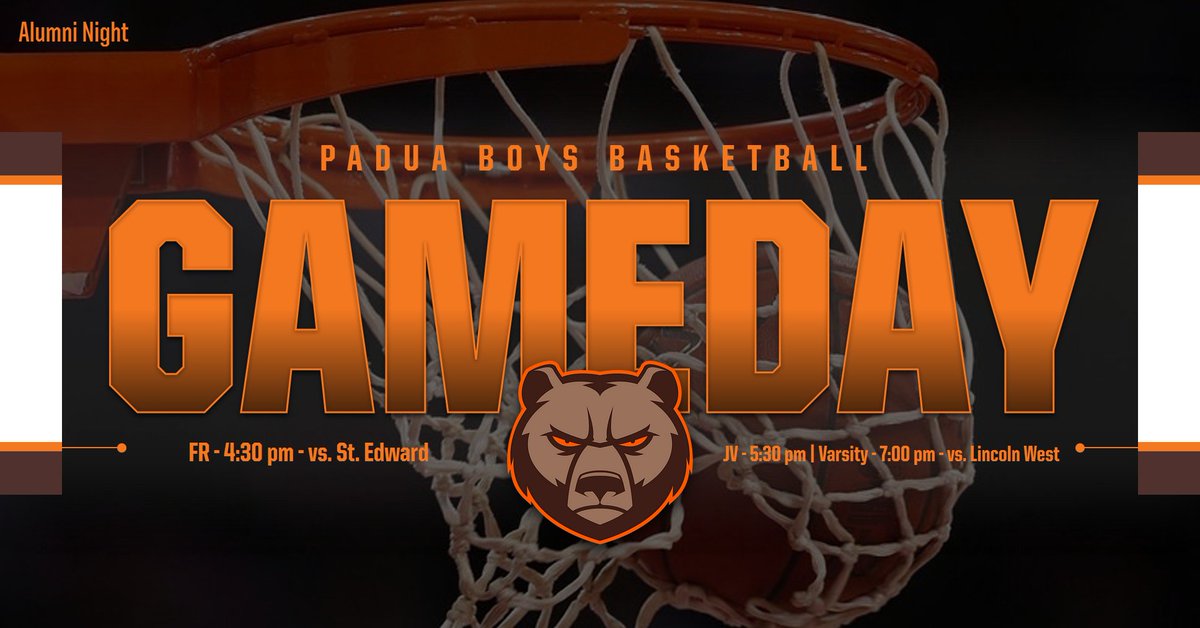 Padua Athletics on Twitter "🏀GAMEDAY🏀 PaduaBruinsBBB is back in