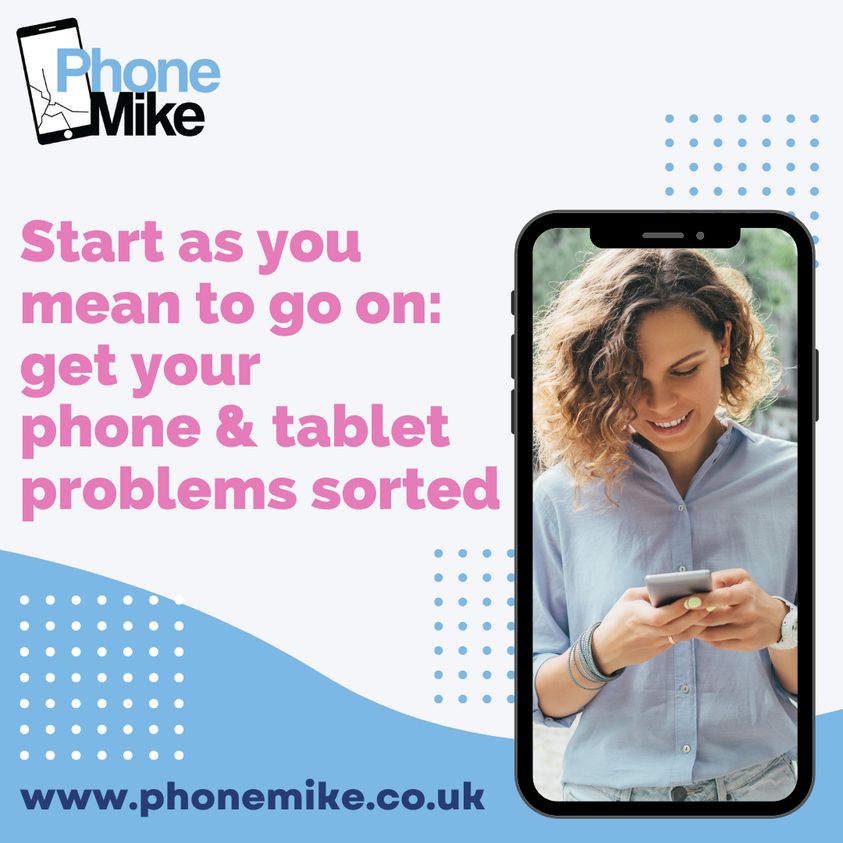 PhoneMikeUK's tweet photo. 🎊Happy New Year from Phone Mike!
📱Let us help you start the year with a niggle-free phone or tablet.
🔌Whether you know what the problem is (cracked screen, dodgy battery, etc) or not, we can help put things right.
⚡️Get in touch and we'll get your device up and running asap! https://t.co/KHhTNxpsHY