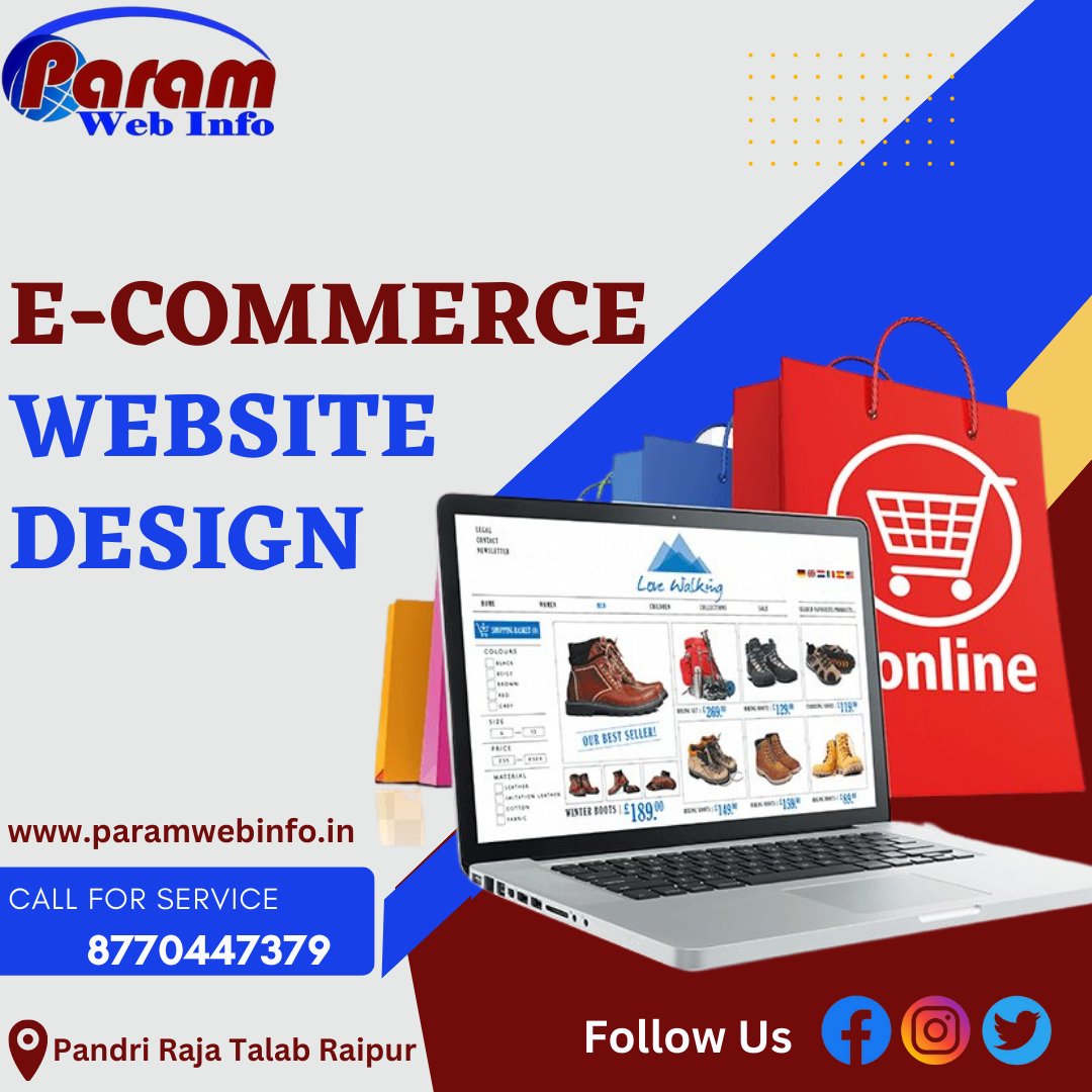 Ecommerce website development at Paramwebinfo if want to build 
eCommerce website development then contact us 
on given number 
#paramwebinfo
#ecommercewebsite
#ecommercewebsitedesign
#ecommercewebsitedevelopment