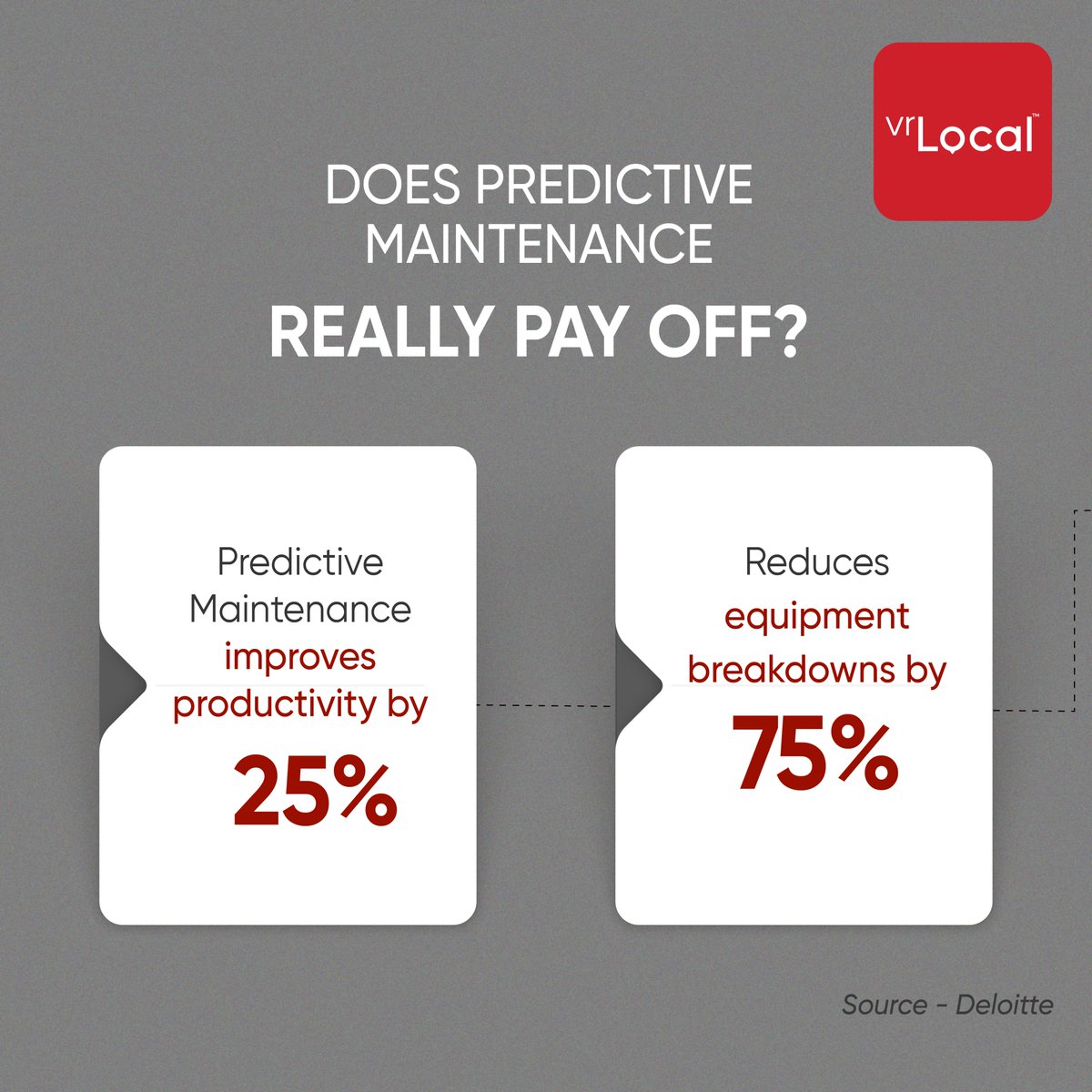 V_R_LOCAL's tweet photo. A well-thought investment pays the best interest.
vrLocal being an expert at predictive maintenance is your best choice. 

Get started today with a facility infrastructure health audit from vrLocal!
Visit - https://t.co/E3bE1kD7Hw

#vrLocal #FacilityAudit #InfrastructureAudit https://t.co/ck9R5RgN9b