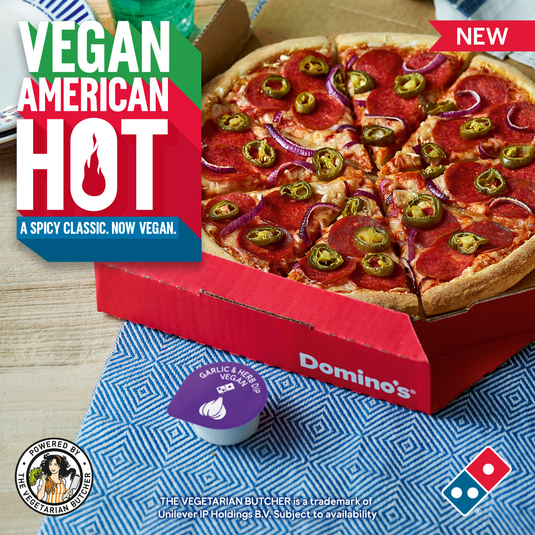 Have you tried our new 'Spicy NoChicken Vegan Ranch Pizza yet