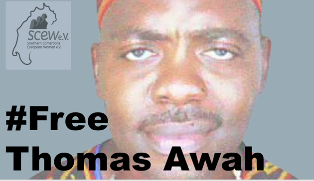 ScewTaks's tweet photo. We call for the unconditional release of Thomas Awah and all other Southern Cameroonian political prisoners.
#FreeThomasAwah
#InSolidarityWithPoliticalPrisoners
#InSolidarityWithWivesOfPoliticalPrisoners
@ilariallegro
@hrw
@dwnews https://t.co/ebMjBdv2Yi