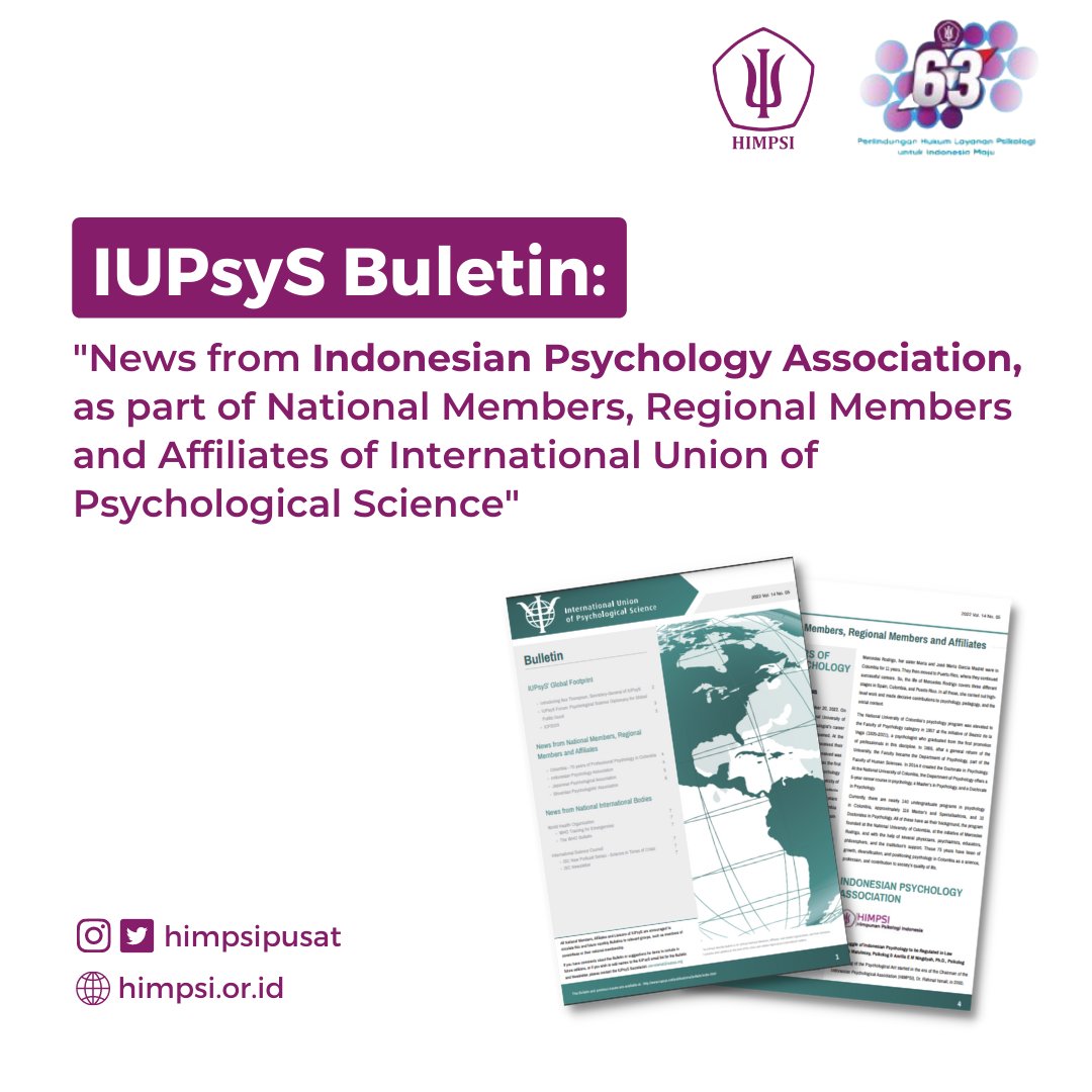himpsipusat's tweet photo. UU PLP telah dirancang sejak tahun 2000. Penyusunan UU ini dimulai pada era Ketua Himpunan Psikologi Indonesia (HIMPSI), Dr Rahmat Ismail, pada tahun 2000.
Baca selengkapnya di: https://t.co/lxySXyHx27
#HIMPSI
#HIMPSIPUSAT
#UUPLP
#ProfesiPsikologi
#PsikologiKlinis
#Psikolog https://t.co/nr0SkBg13D