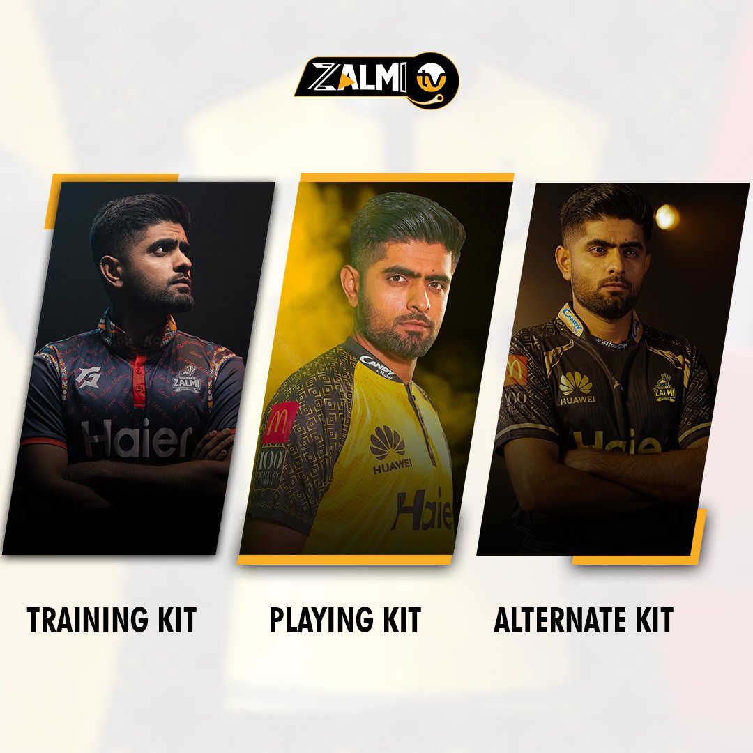 zalmitvlive's tweet photo. Peshawar Zalmi have unveiled their three kits for Pakistan Super League 2023. 

#ZalmiTV #PeshawarZalmi #YellowStorm #HBLPSL8 #PSL2023 https://t.co/73f9bsKZkA