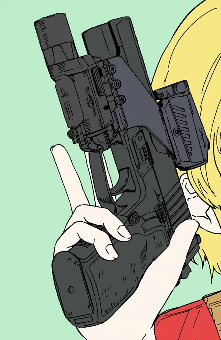 描いてたらわしも狙撃拳銃欲しくなっちゃったな 
