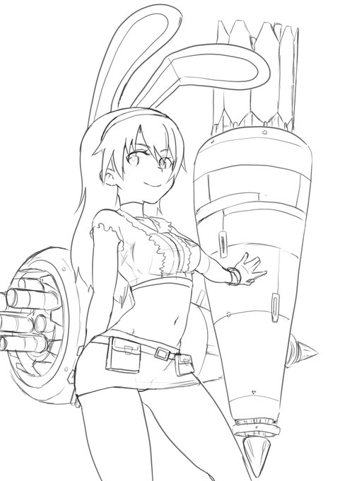 塗る時間なかったお年賀月面兎兵器っぽいジニー。気が向いたら塗ろ…
もし塗りたい人いればどうぞ 