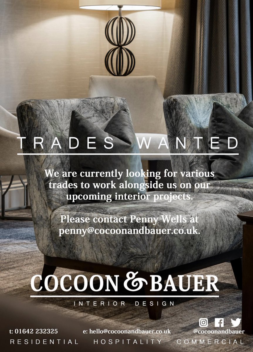 With a busy year ahead we’re looking to bolster our trade contacts! Get in touch if you’re interested in working with a super-talented and wonderful design studio 😁