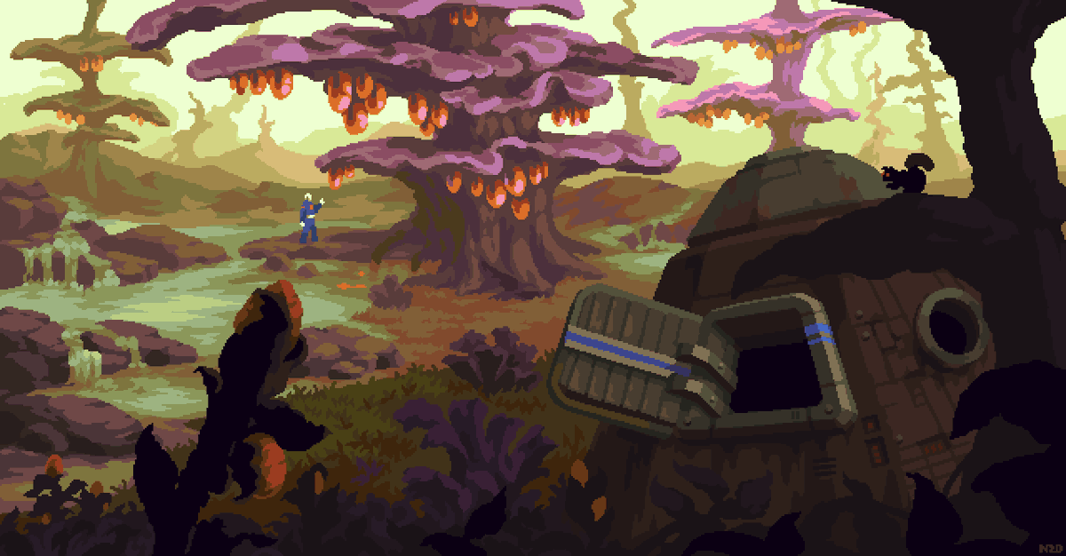 Stranded on a Strange Planet
#pixelart #ドット絵
