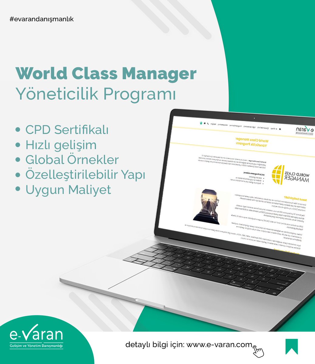 _evaran's tweet photo. Dünya çapında işletmelerin kullandığı World Class Manager programıyla üst düzey yöneticilerin kullandığı en iyi araçları  öğrenerek Birinci Sınıf Yönetici olabilirsiniz.

Ayrıntılı bilgi için web sitemizi ziyaret edin.

#evaran #yöneticilik #eğitim #liderlik #kurumsal https://t.co/hSZDgL4S52