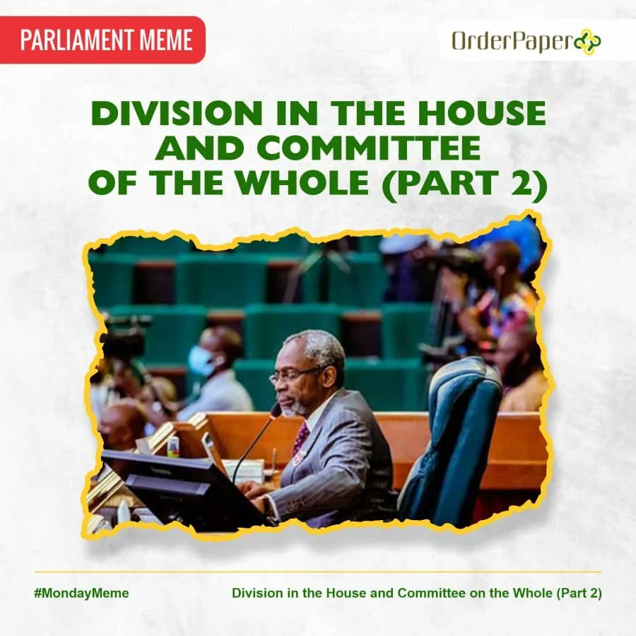OrderPaper's tweet photo. A Happy New Year again from all of us🥳🥳🥳

Here's a warm welcome with our first #ParliamentMeme for the year 😌😌

This week we continue from our previous episode on the 'Division in the House and the Committee of the Whole (Part II).'

#OrderPaperNG #parliamentarymeme https://t.co/n675cXhDDP