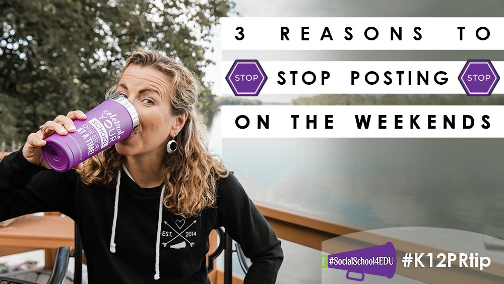 ⚠️ Are you posting on your school social media pages on Saturdays or Sundays? Here are three reasons to STOP doing that: youtu.be/3KPKDXCs1l4

#SocialSchool4EDU #schoolpr #edtech #schooladmin #communications #schools