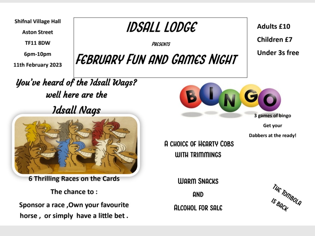 Idsall_Lodge's tweet photo. Next awesome event for my wife's charities for my year as WM .. been busy making the horses track etc , Come have a bet , bingo and more!!
Your lodge secretary should forward to you,.if not I'll send all details, message me . https://t.co/CV28Dem7ga