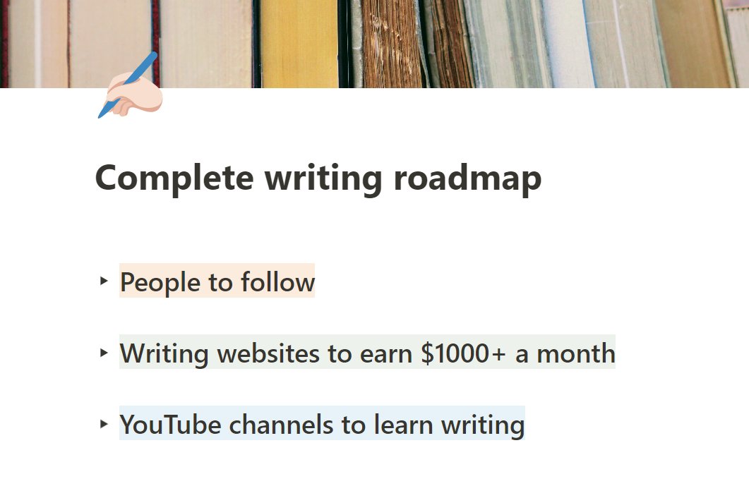 TouristyNews's tweet photo. Writing is the skill of 2023. 

People are making $10,000 writing online.

We spent 100+ hours creating the 'Ultimate Writing Roadmap'

We are now giving it for $0.

Want a copy?

Just RETWEET and COMMENT 'send' and we will DM it to you

(must be following) https://t.co/b9O1jHpTEY