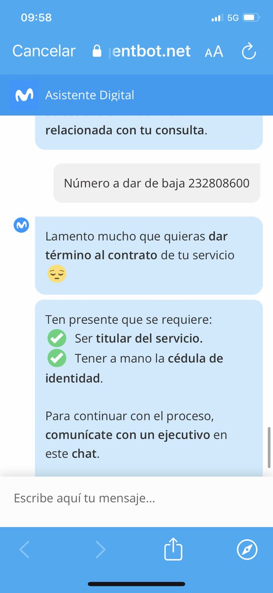 hernanharvey's tweet photo. @MovistarChile así se cagan a la gente. Llevo ya 3 semanas tratando de dar de baja el servicio y nada, ya llego la otra boleta y ni me encontró en ese dpto. Pésimo con su chat para dar de baja nadie contesta. https://t.co/pk1hpqEy9X