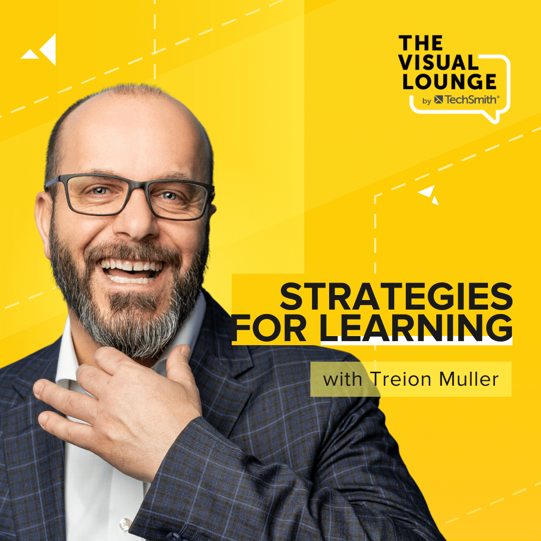Camtasia's tweet image. Treion Muller, CEO and Founder of The Modern Learning Architect, is a firm believer that L&amp;amp;D professionals need a learning strategy. 🖊️ 

Learn about his approach in this episode of The Visual Lounge. Find it on your go-to podcast app today. 

#podcast #learningstrategies