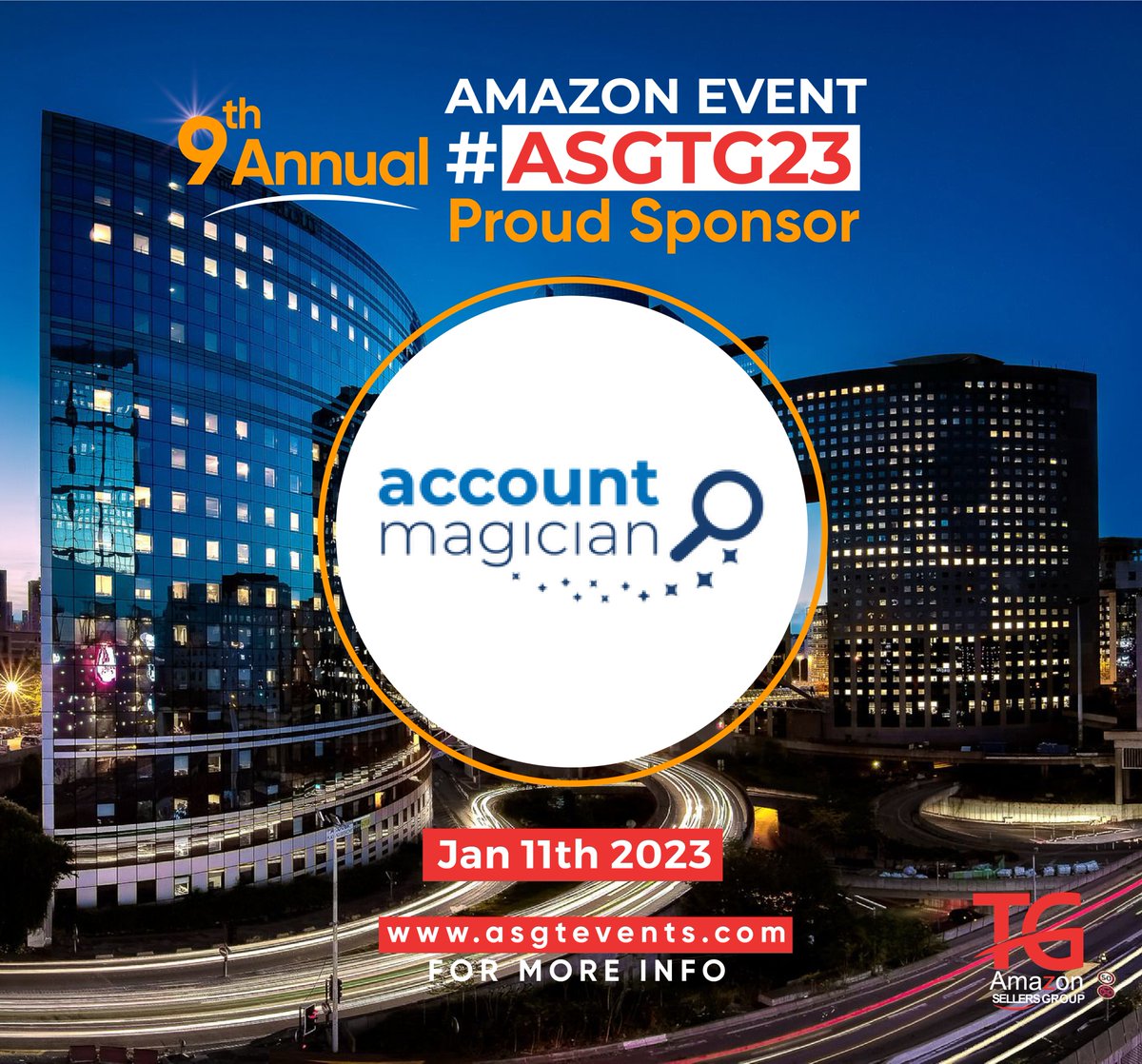 AmazonASGTG's tweet photo. 1 week from Wednesday is #asgtg23 9th annual @amazon Sellers event. Thanks @Ampd_Ads account magician Am Fast House Of Amz and 40+ international sponsors.

All info https://t.co/MU8H2Bdfox https://t.co/vMh2k6ywt3