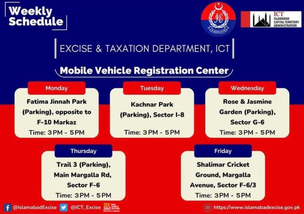 Excise and Taxation, Islamabad tweet media