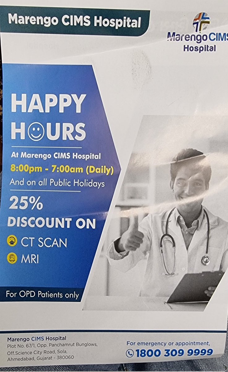 @MarengoCIMS you guys don't see anything wrong in this advertisement? #shame 

Who on earth will say ki chalo #happyhours hai MRICTSCAN karke aayege!!