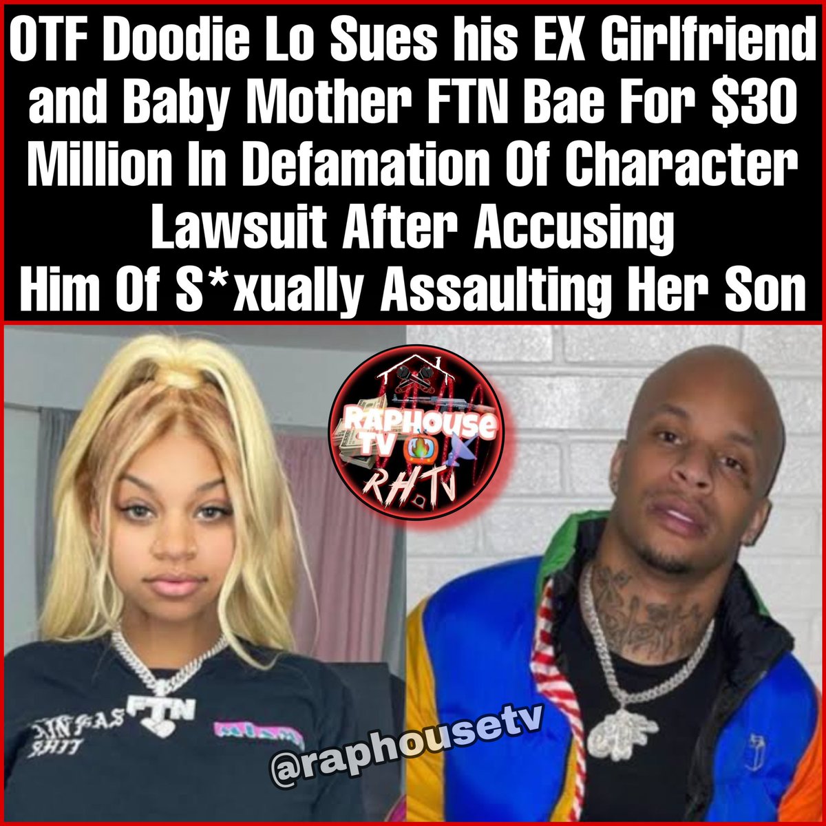 OTF Doodie Lo Sues his EX Girlfriend and Baby Mother FTN Bae For $30 Million In Defamation Of Character Lawsuit After Accusing Him Of Sexually Assaulting Her Son👀💵