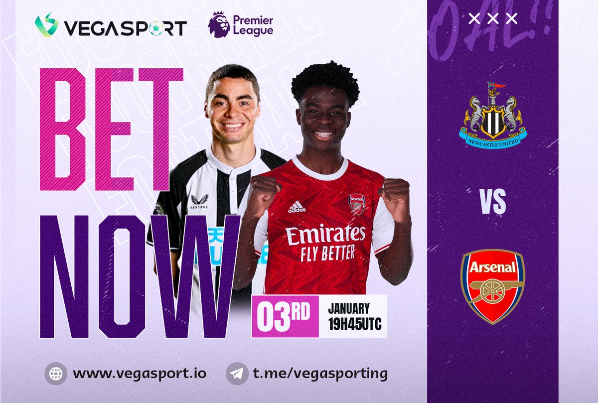 #Arsenal vs #Newcastle ⚽️🏆
Arsenal's sublimation series will be challenged when they encounter Newcastle, the team that owns the most solid defense in the Premier League today 
Website: vegasport.io/match/604
