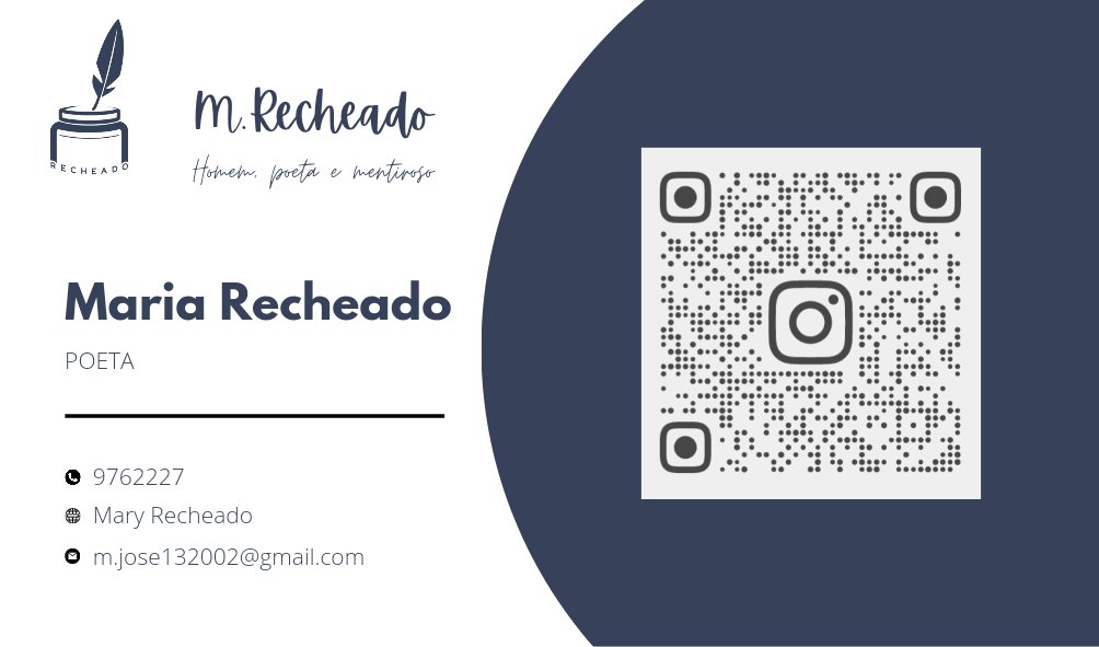 partilhem, partilhem, partilhem!
Pesquisem m.recheado no IG ou leiam o QR Code.
Jaja nta começa post e bst ca cre perde! Apoiem um poeta :)