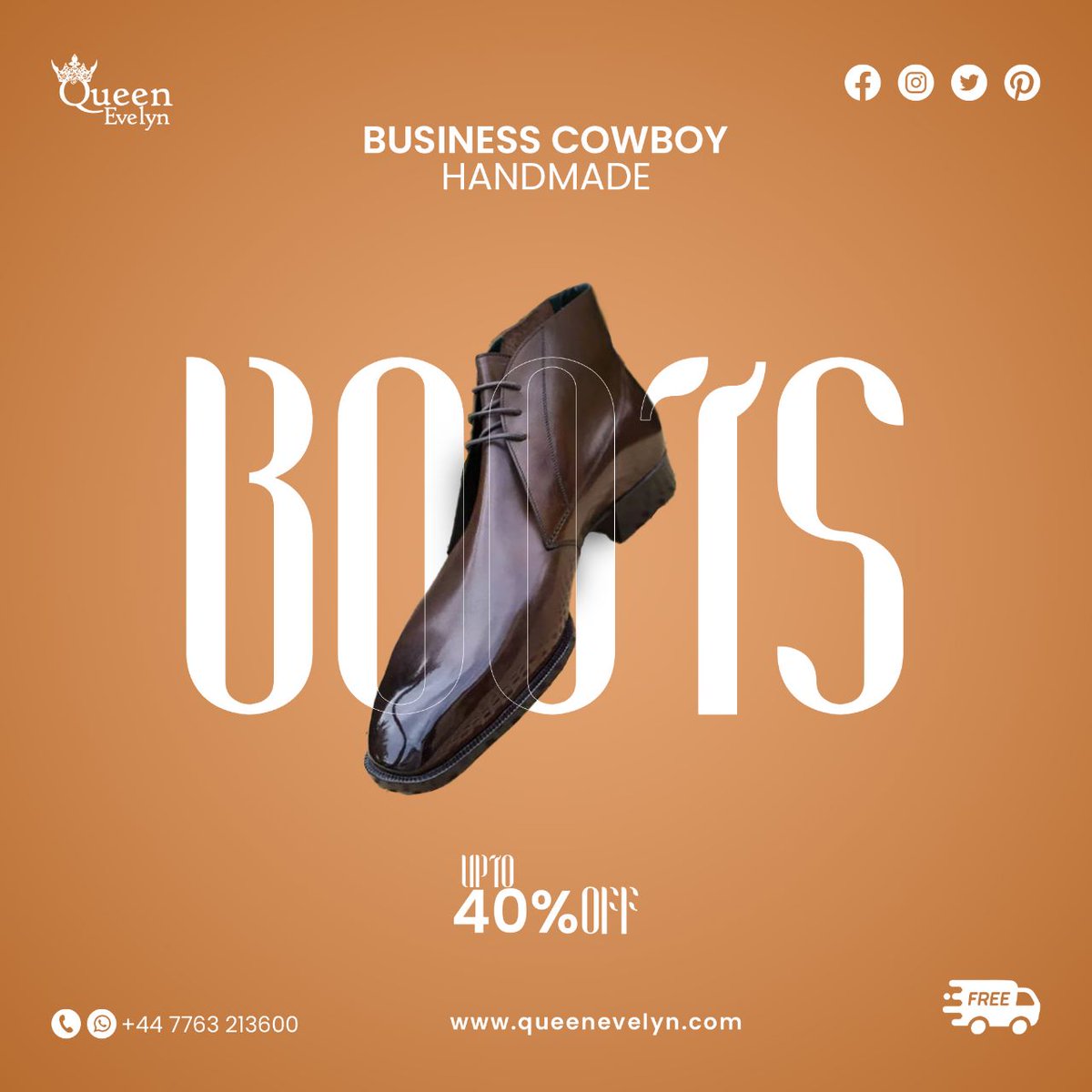 QueenEvelynMode's tweet photo. Step up your style game with these sleek men's boots.
Product Link: https://t.co/9DOISuwQ0G
.
#mensboots #bootseason #bootgame #bootlover #bootstyle #bootcollector #bootfashion #bootswag #bootsofinstagram #shopping #menfashionwear #menfashionaccesories #QueenEvelynOfficial https://t.co/uAVC5qEdfs
