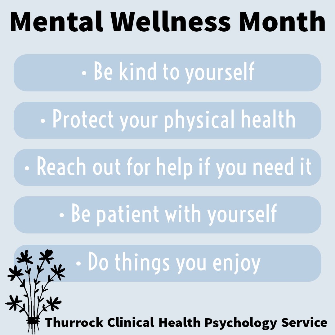 Mental wellness is about your social, emotional, physical, and spiritual aspects of your life all come together for an overall state of well-being. 

#NELFT #NELFTSPS #Psychology #HolisticWellbeing #NationalMentalWellnessMonth #MentalWellnessMonth #MentalHealthAwareness