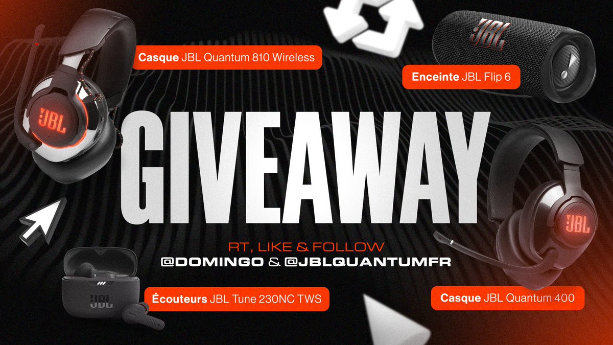 Domingo's tweet image. Pour célébrer mon nouveau partenariat avec JBL Quantum, on fait gagner un casque accompagné d'un autre produit JBL à 2 d'entre vous !

Pour participer, RT &amp;amp; like le tweet + follow @JBLQuantumFR et @Domingo, TaS le 10 janvier #sponsorisé 🎧