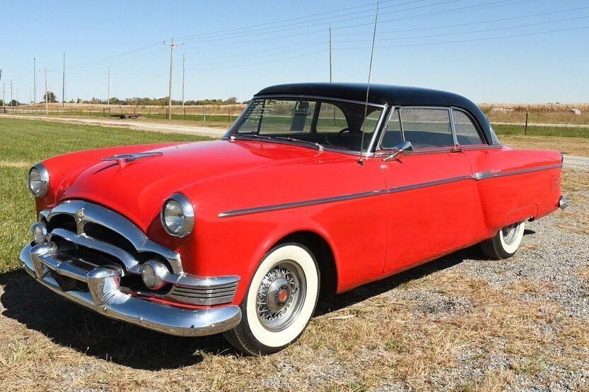 Mercomatic's tweet photo. 1954 #Packard #Panama #SuperClipper Sport Coupe 2-Dr HT; 327 cid L-Head Straight Eight, 2 bbl, 165 hp; 2-speed Ultramatic Drive; Super Clipper was a fancy all-new line for 1954 of which Panama was an even richer sub-series, particularly in its lavish interior. https://t.co/NFV8MVR1Rl