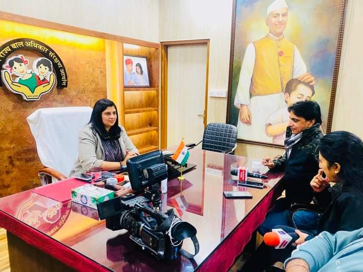 rscpcr's tweet image. बाल आयोग अध्यक्ष संगीता बेनीवाल का जयपुर दौरा।
आयोग कार्यालय में आगंतुकों से की शिष्टाचार मुलाकात।
@RajCMO 
@SangeetaBeniwa3 
@shiv_naga 
@AkhilNSJaipur