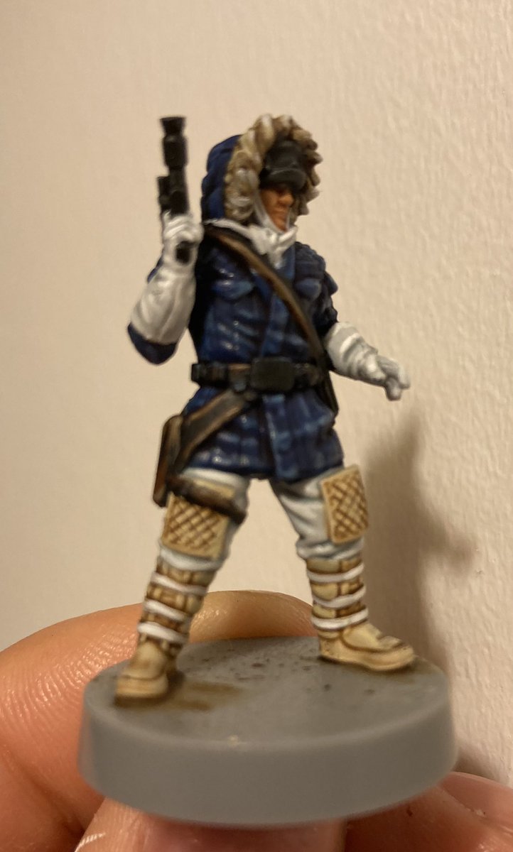 monkeylikesjam's tweet image. Painting a Hoth themed #StarWarsLegion army. Start with the best first. #paintingminiatures