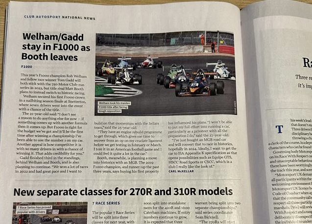Amazing coverage in the special edition of <a href="/autosport/">Autosport</a> 

To win the Championship in what has been described as the most competitive club motorsport formula in UK this year &amp; to be chosen in Top 10 rivalries is incredible! 

<a href="/EADT24/">East Anglian Daily Times</a> <a href="/itvanglia/">ITV News Anglia</a> <a href="/BBCLookEast/">BBC East</a> 

#ipswich #suffolk