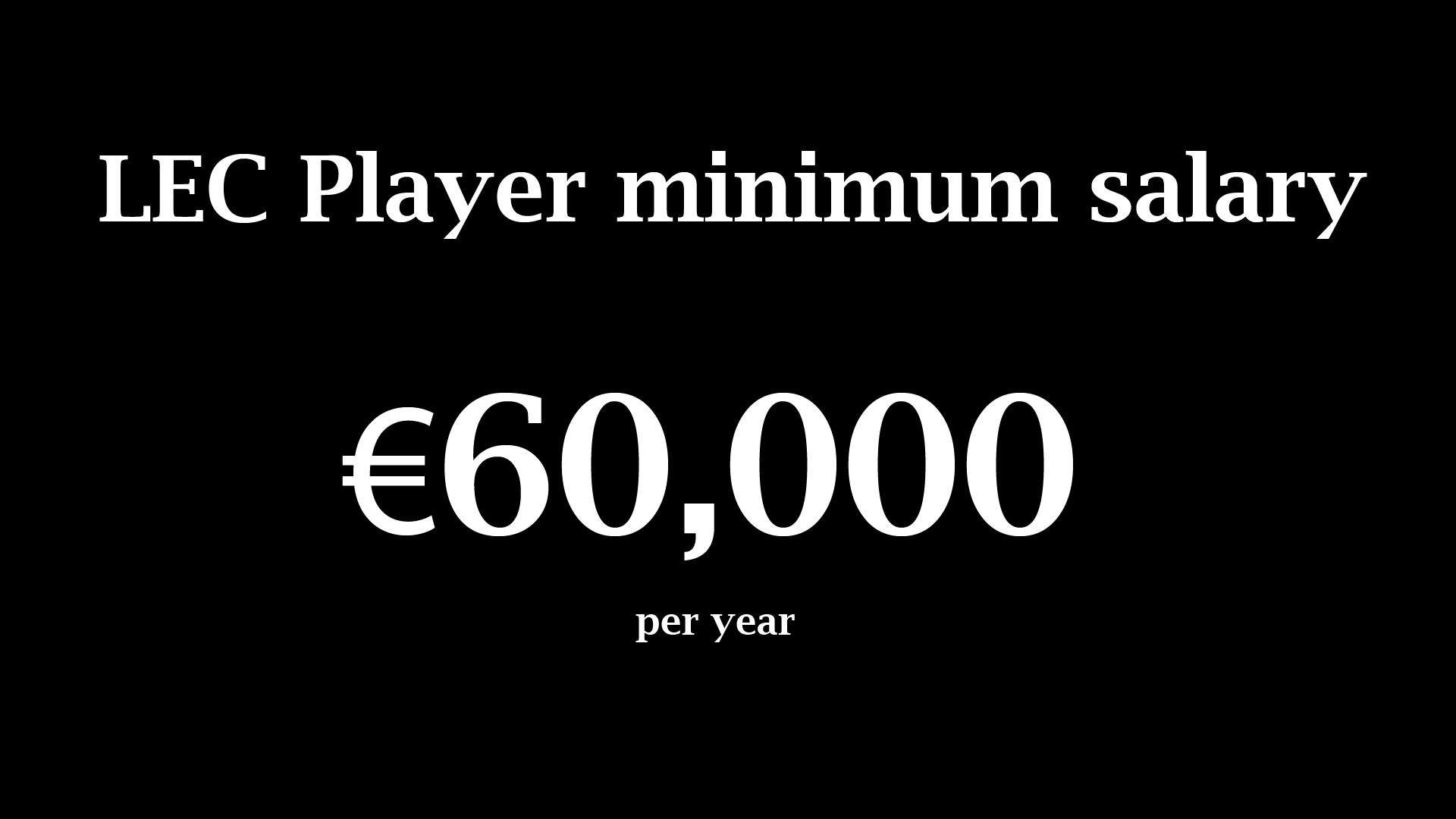 LEC Wooloo 🇪🇺 on Twitter "Did you know? The LEC player minimum salary