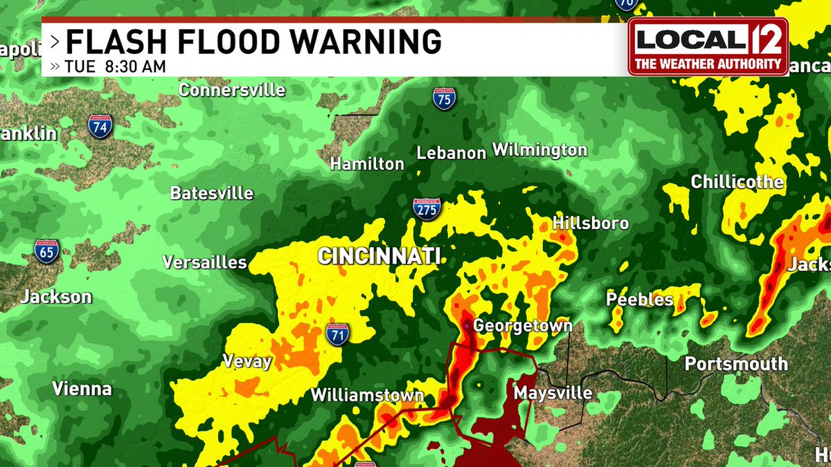 A Flash Flood WARNING has been issued for Bracken, Robertson, Mason until 1/03 11:30AM. NEVER drive across a flooded road! Please visit local12.com/weather for the latest radar and to download the Weather Authority App.
