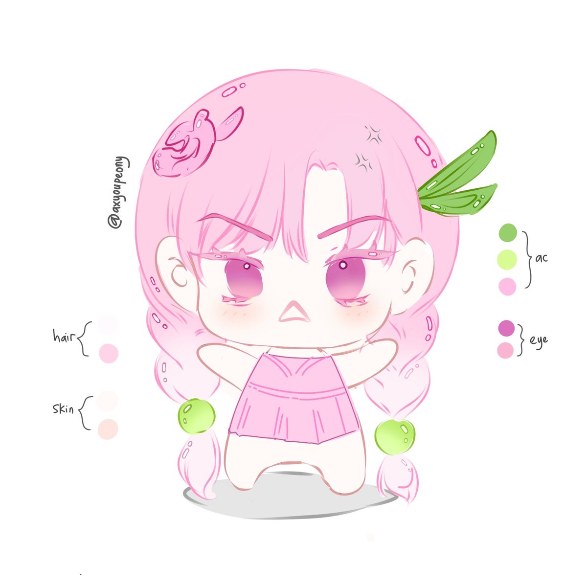 paintappyness's tweet photo. [✨Persona ver chibi✨]
Art pertama 2023, persona aku yang terinspirasi dari bunga peony soalnya aku suka peony, kayak username aku juga. 
Bisa bantu aku pilih warna rambutnya gak?? Ueueue bingung（人´∀`*）kalau ada saran lain juga bolee https://t.co/wuOyzdPFdO