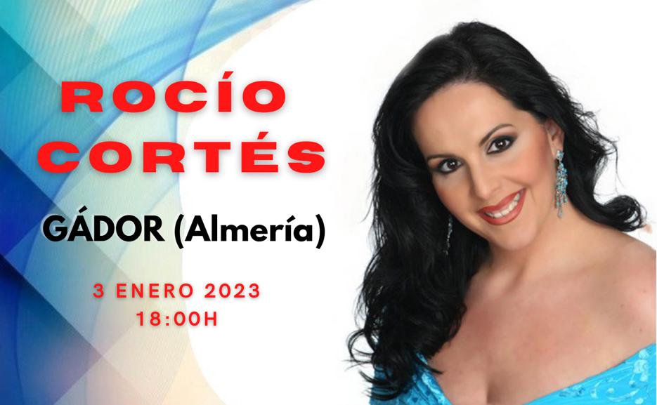 ¡Feliz 2023! Comenzamos el año con actuación en GÁDOR (Almería). Esta tarde, a partir de las 18:00 h. <a href="/RocioCortesAnd/">Rocío Cortés</a> #Gádor #copla #flamenco