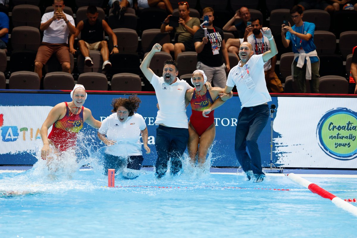 EuroAquatics's tweet photo. No better feeling ๐ญ๐ท
#wp2022split brought on plenty of emotions. Hereโs a look back at some of the best celebrations ๐ฅ
#waterpolo https://t.co/iNqamiZp2t