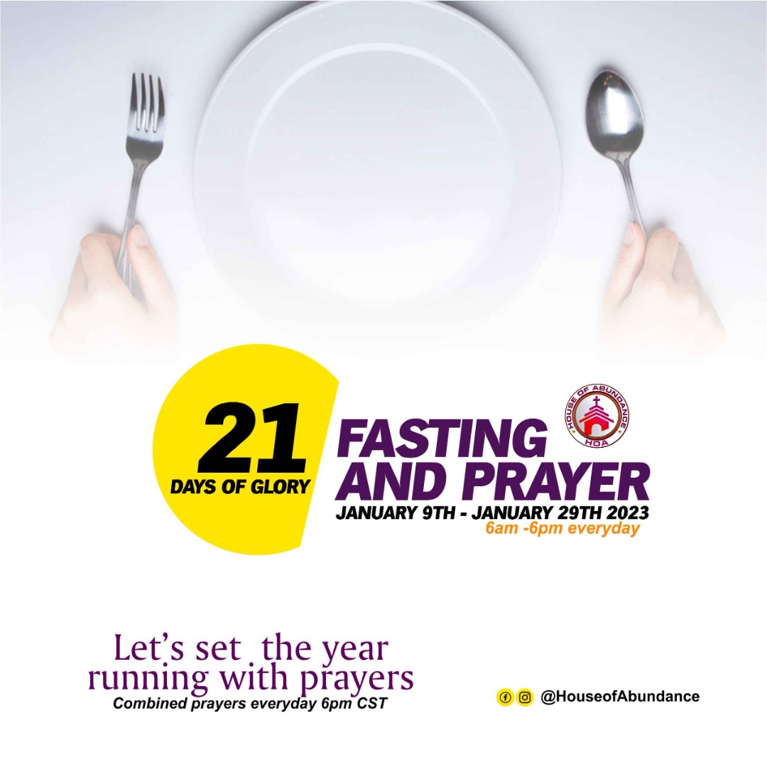hoaministry's tweet image. #21daysofglory
#HouseofAbundance 
#DaysOfGlory 
#fastingandprayer