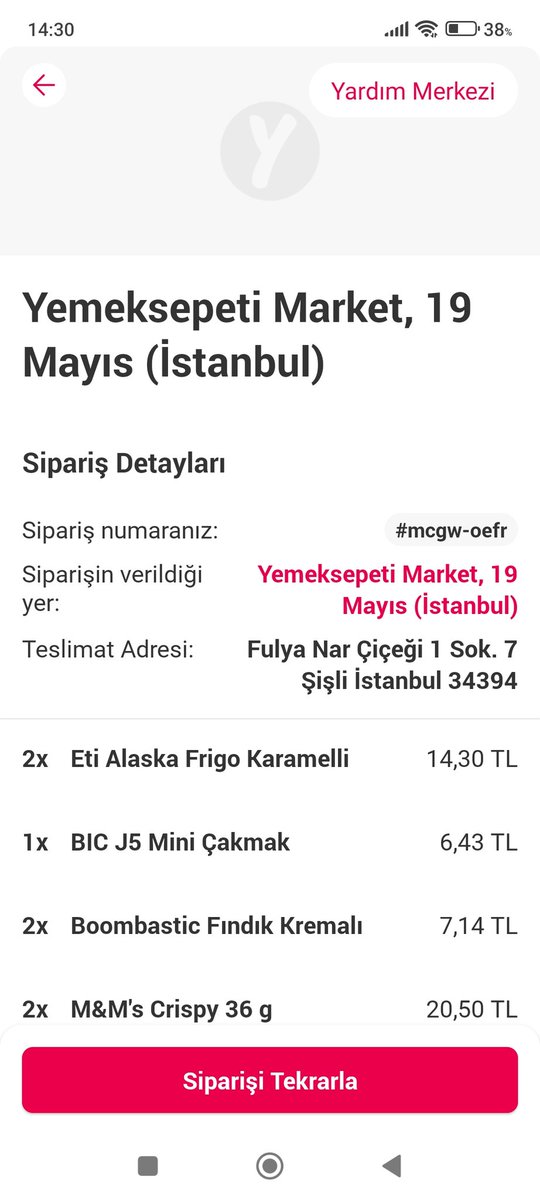 LDulgeroglu's tweet photo. @yemeksepeti İptal olan 17.12.2022 tarihli siparişimin parasısını geri öde... Bu ne ciddiyetsizliktir?
#Yemeksepeti #YemekSepetiParamiGeriÖde https://t.co/YjAhH3PlfI