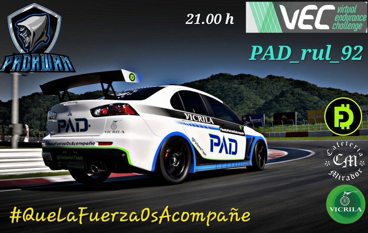 🏁 CARRERA 🏁 

Hoy tenemos de nuevo @EnduranceFest en Kyoto con este Lancer y vamos con toda la artillería💪 

💙PAD_rul_92 

💥Gasss compañero y mucha suerte!!💥 

🖌️  <a href="/PAD_wossko/">Osskarte</a>
⏰  21.00
🎬  Por el twitch de <a href="/AGarnata/">Alejandro Garnata</a>

#QueLaFuerzaOsAcompañe