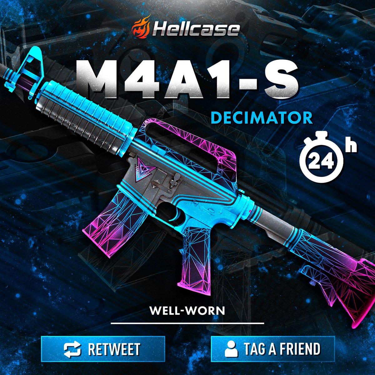 hellcasecom's tweet image. 🎁 FAST GIVEAWAY 🏁

👇 Tag The Best Friend &amp;amp; Like
🚀 Follow us
🔥 Retweet this post
😎 The last winner was @gabriellcristea 

#hellcase #csgo #csgoskin #csgoskins #csgoskinsgiveaway #csgocases #csgocase #hellcasegiveaway #csgoskinsfree #csgoskinsgiveaway