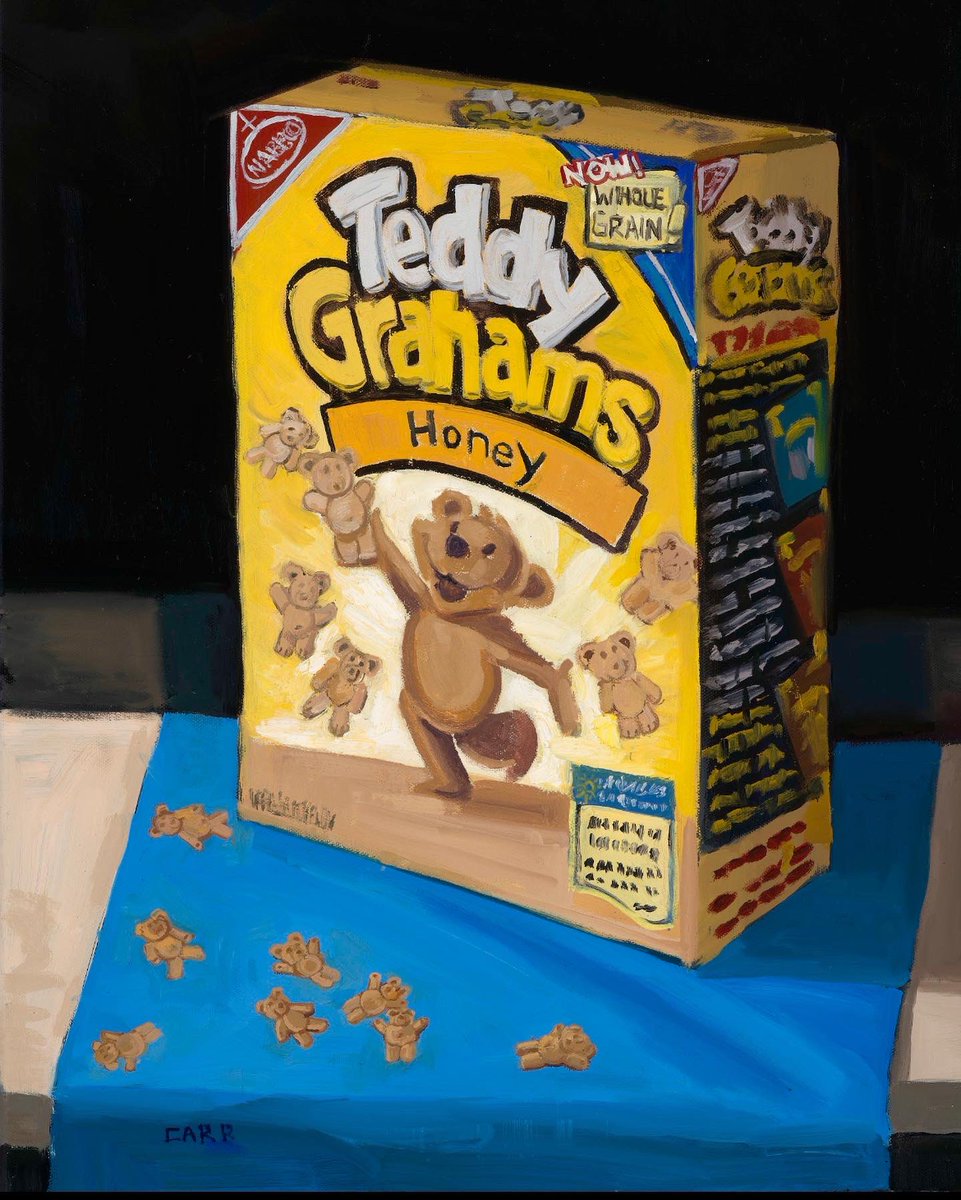 Tall Greg Art on Twitter "My painting of Teddy Grahams."