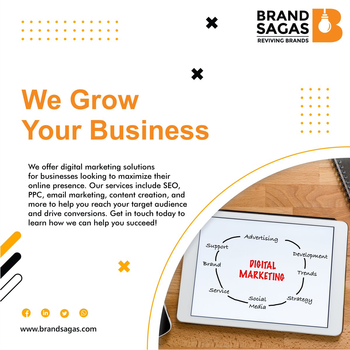 HelloBrandsagas's tweet photo. Are you looking for a digital marketing solution to take your #business to the next level? We can help! Our team of experts can provide the tools and resources you need to reach your target audience and increase your #sales. Contact us today for more information!#digitalmarketing https://t.co/fL3h715Zx4