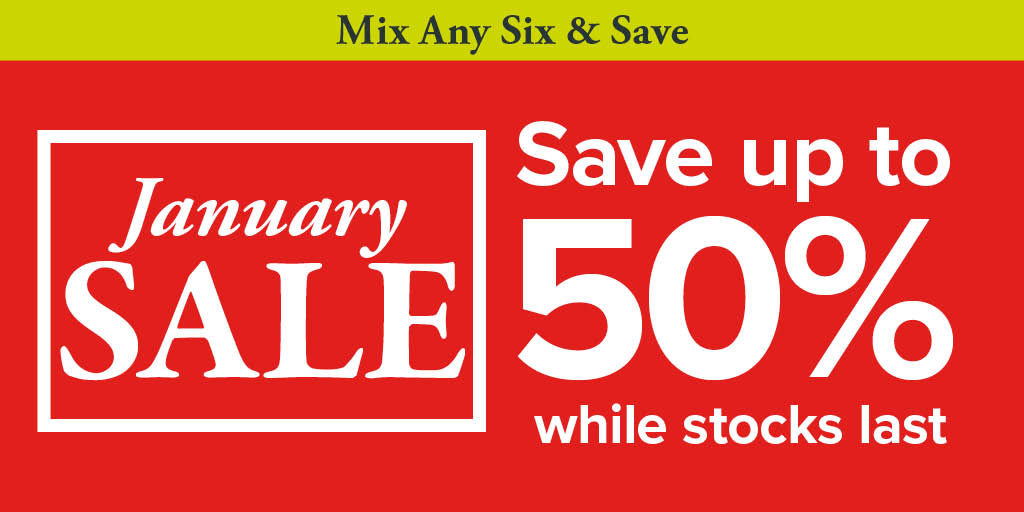 Our long-awaited #JanuarySale has landed. Discover great #wine at bargain prices with savings of up to 50%. But hurry – these incredible offers are only while stocks last.

Head in store to shop.