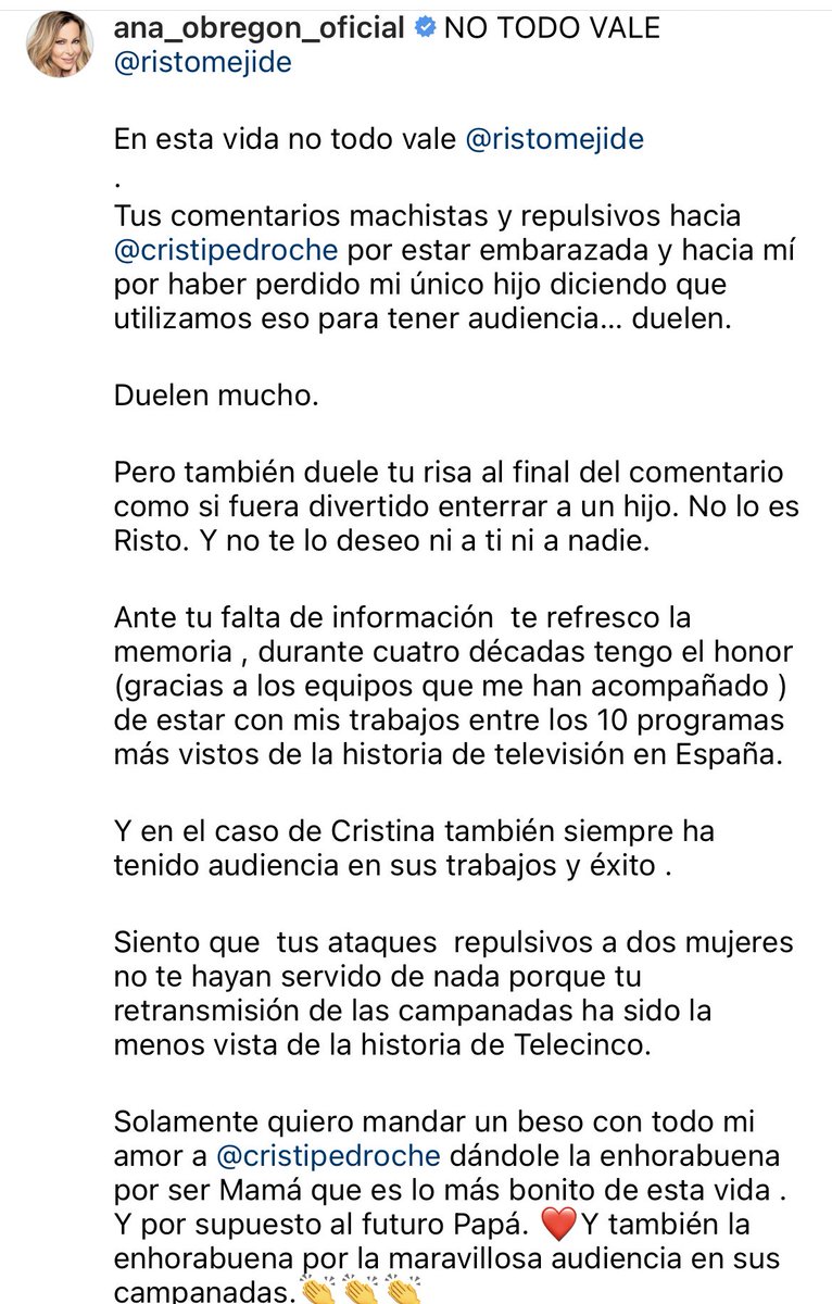 Maravillosa Ana Obregón. A ver si le llega la hora ya al cerdo este.
