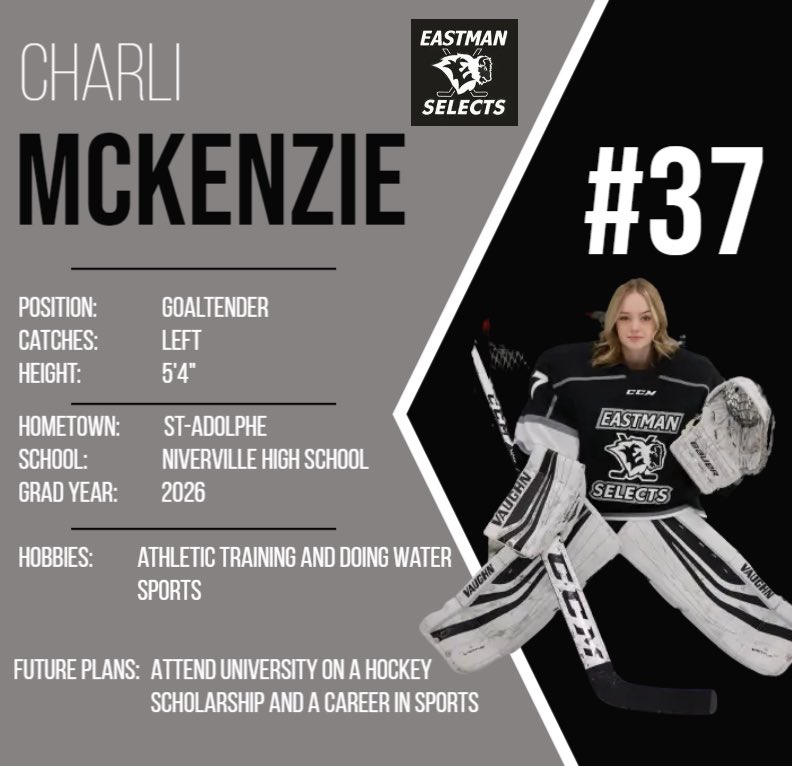 EMFemaleU15AAA's tweet photo. Meet our players! 🏒

#37 Charli McKenzie

📸 Photo credit: @mgrenier_photography https://t.co/HW7Oazaurx